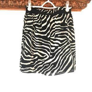 H&M Zebra Print Elastic Waist Chiffon Skirt 8